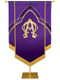 Custom Eternal Emblem Alpha and Omega Hand-Embellished Banner