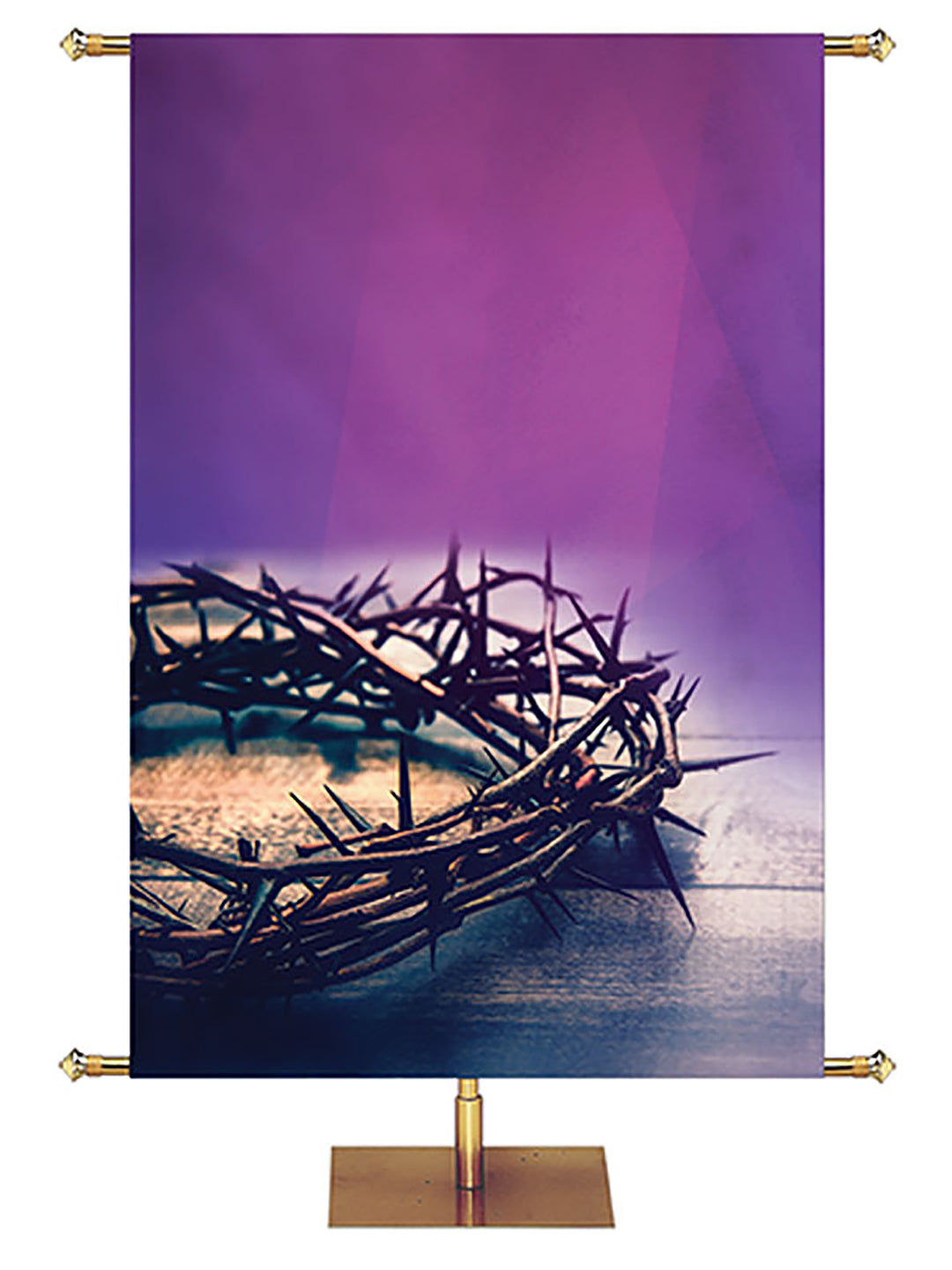 Custom Easter Light Banner Crown of Thorns Right - Custom Easter Banners - PraiseBanners