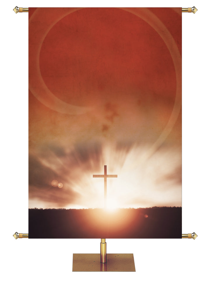 Cross and Sunrise Custom Banner - Custom Year Round Banners - PraiseBanners