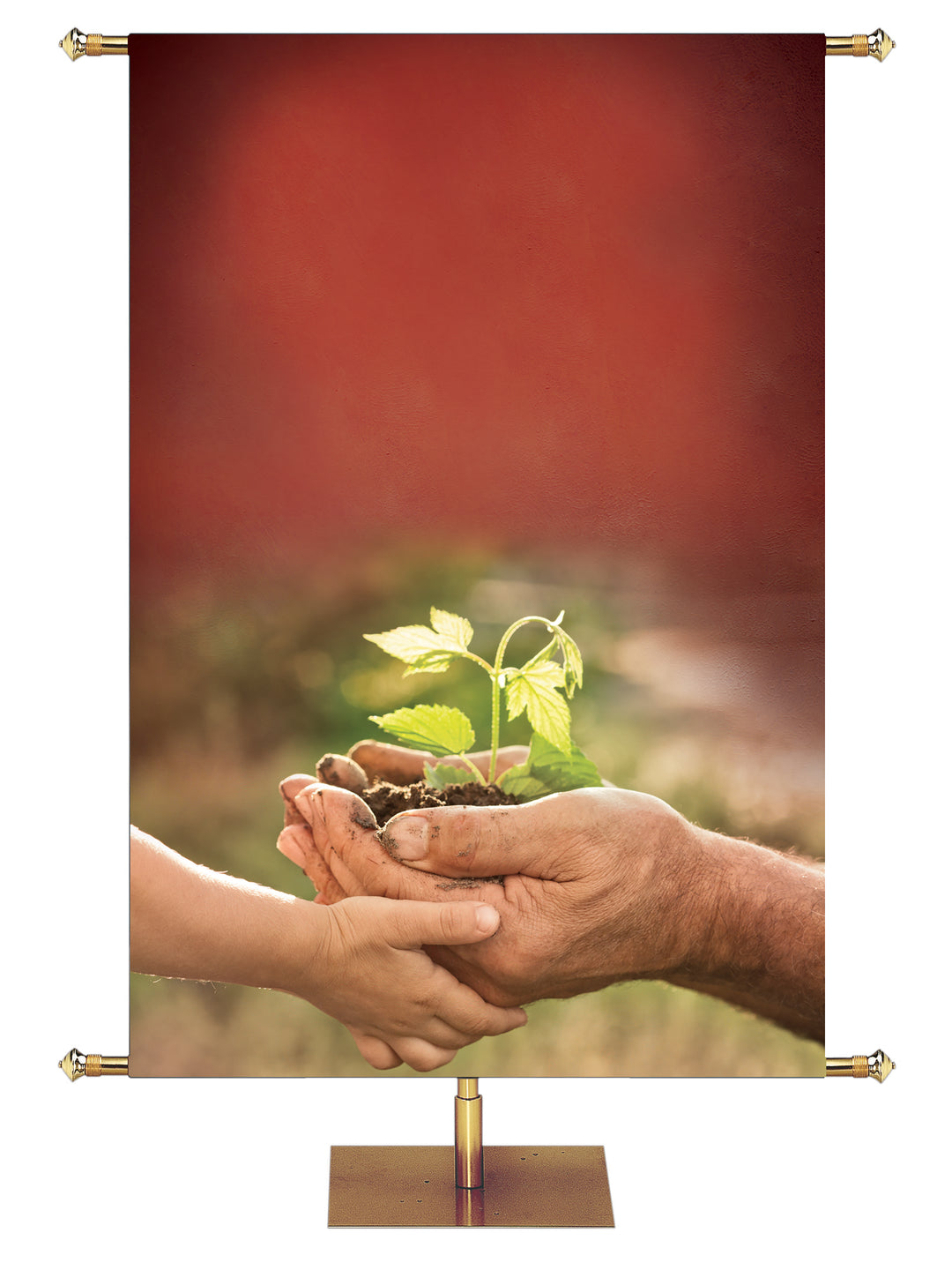 Plant in Hand Custom Banner - Custom Year Round Banners - PraiseBanners