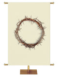 Custom Church Banner for Easter Crown of Thorns on Tan Banner
