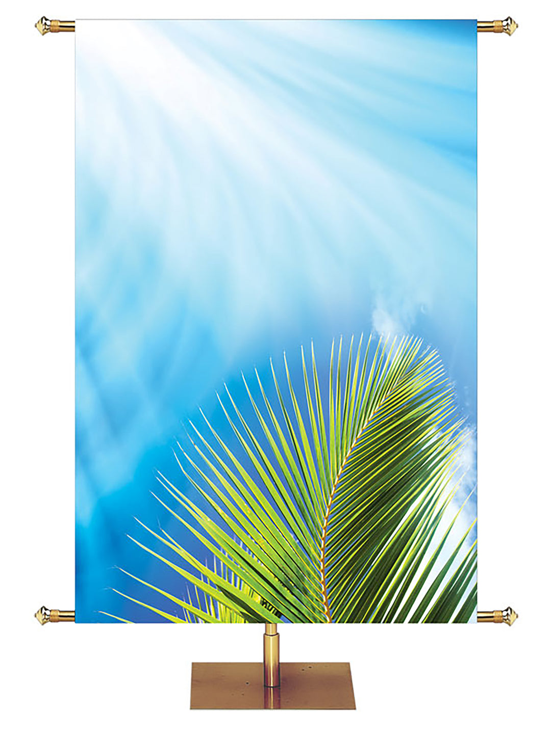 Custom Easter Banner Palm Right - Custom Easter Banners - PraiseBanners