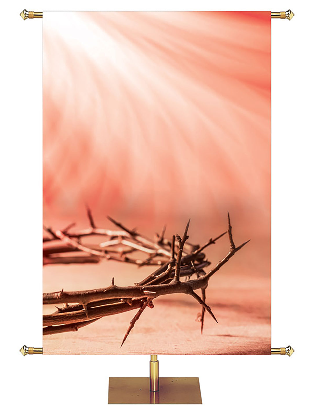 Custom Easter Banner Crown of Thorns Left - Custom Easter Banners - PraiseBanners