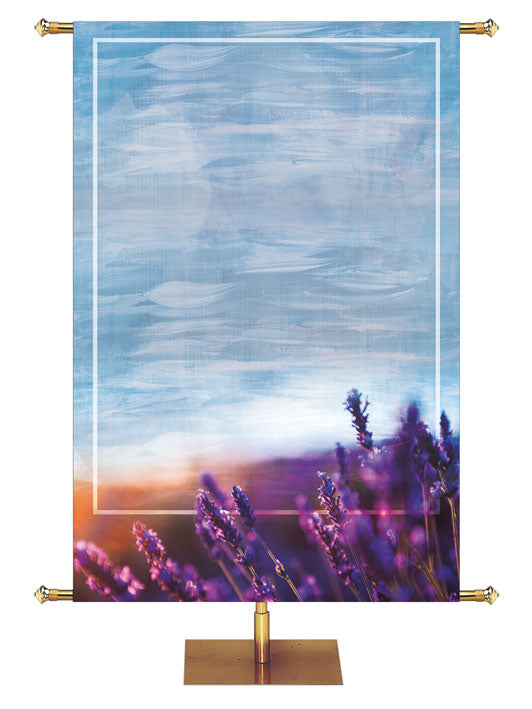 Custom Banner Background Field of Lavender 