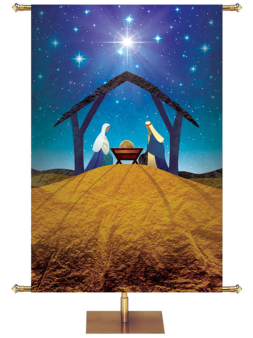 Custom Banner O Holy Night Wonderful Counselor - Mighty God - Custom Christmas Banners - PraiseBanners