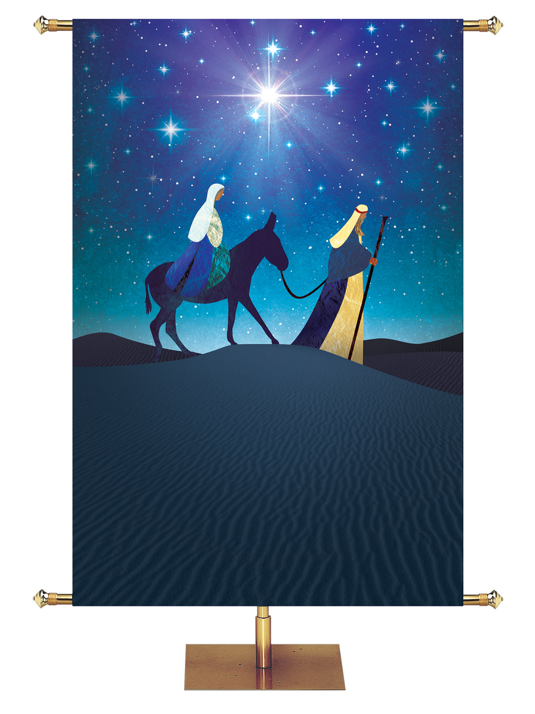 Custom Church Banner for Christmas with Mary and Joseph (3)