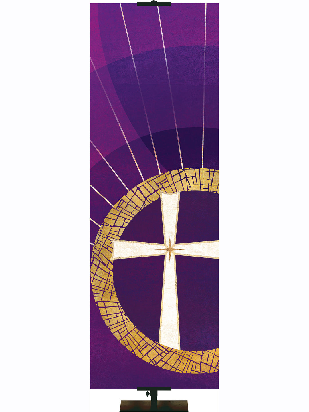 Hallmarks of Hope Custom Banner Cross Symbol Left - Custom Liturgical Banners - PraiseBanners