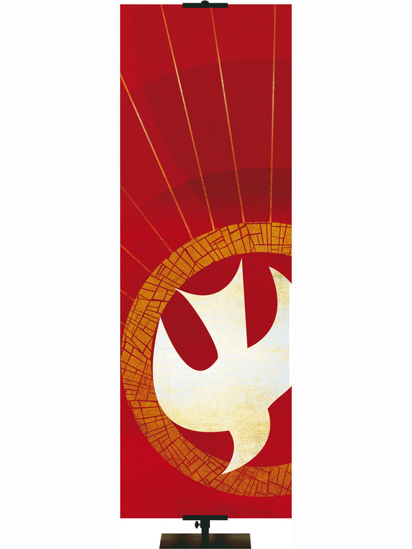 Bannière personnalisée ornée de la colombe, symbole d'espoir et de paix