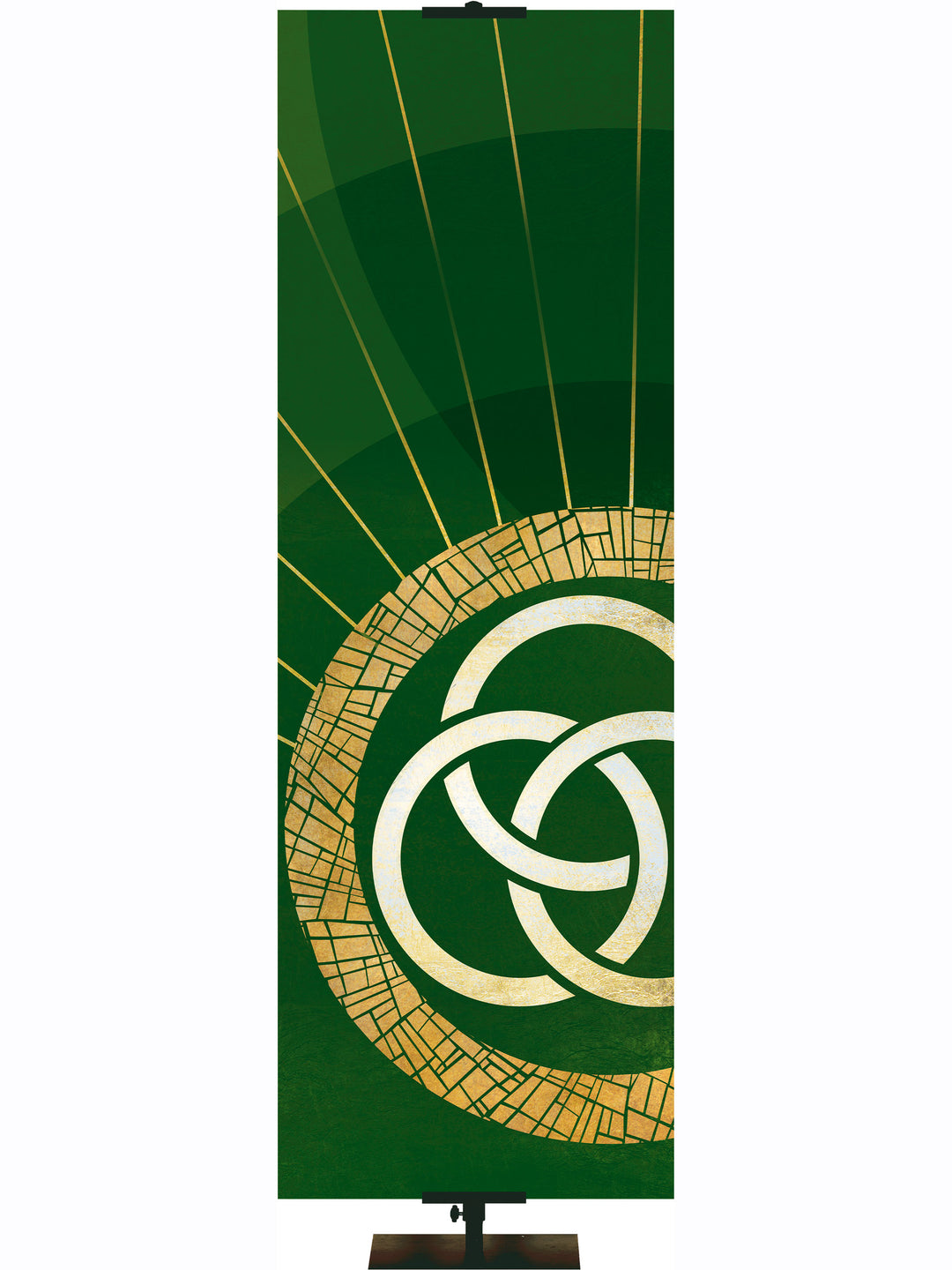 Hallmarks of Hope Custom Banner Trinity Symbol Left - Custom Liturgical Banners - PraiseBanners