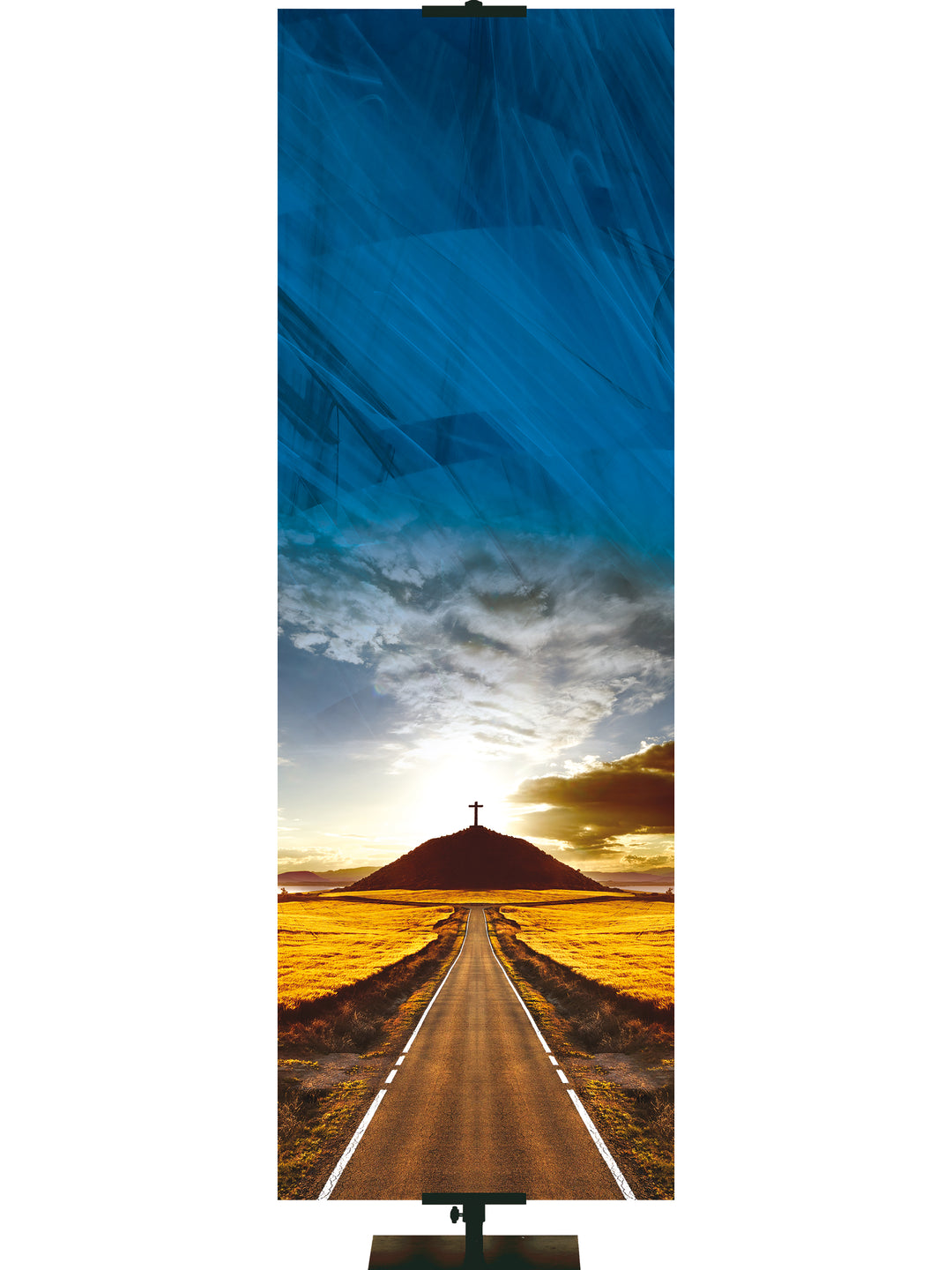 Custom Banner Highway to Cross on Hill - Custom Year Round Banners - PraiseBanners