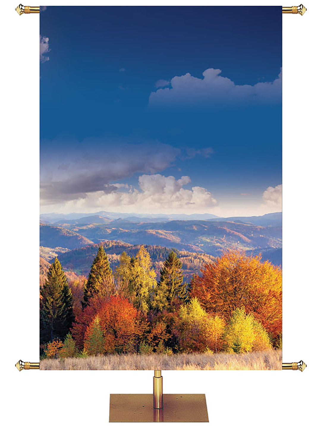 Custom Banner Memories of Autumn Great Is Thy Faithfulness - Custom Fall Banners - PraiseBanners