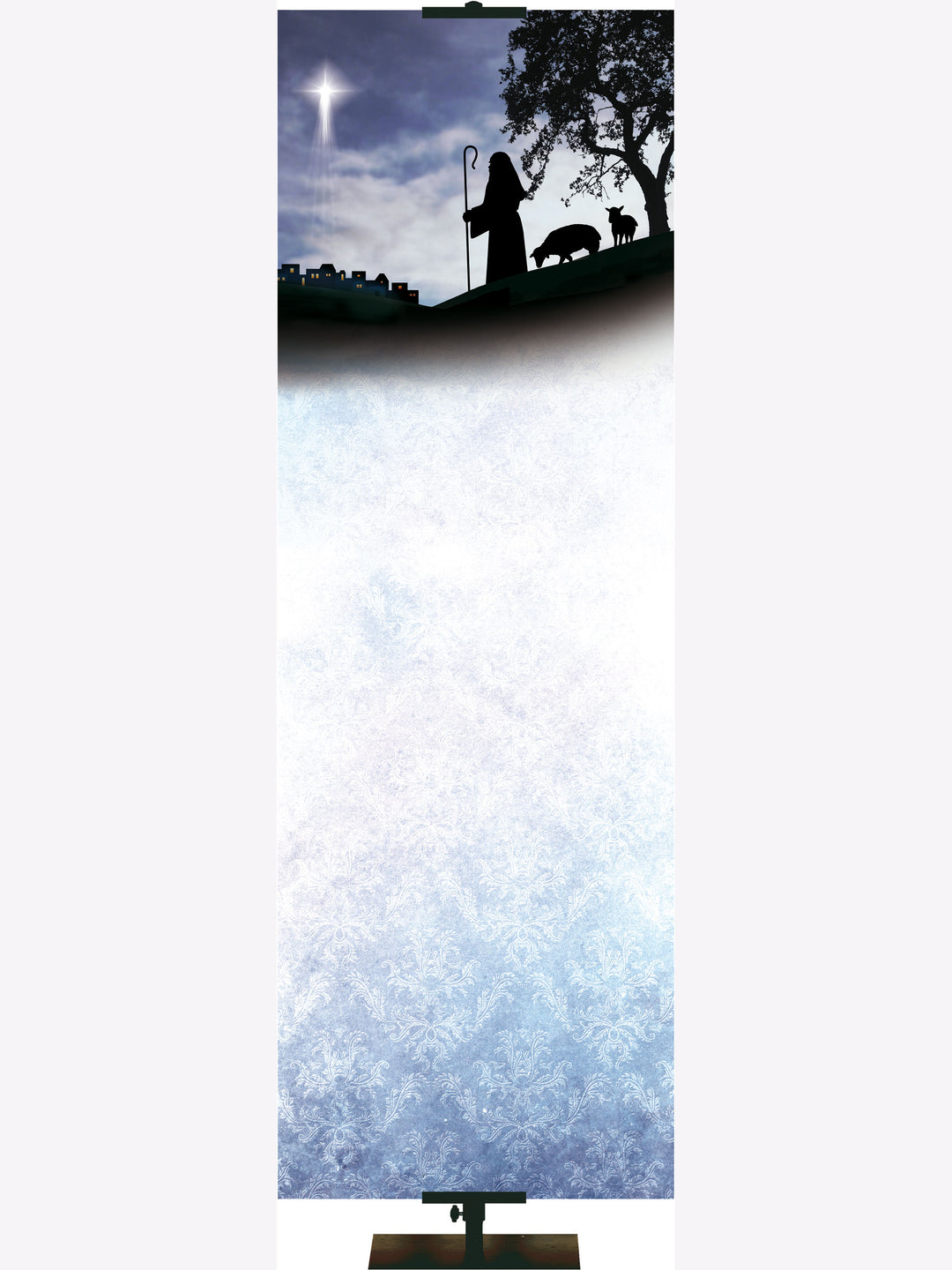 Winter Nativity Shepherd Custom Banner - Custom Christmas Banners - PraiseBanners