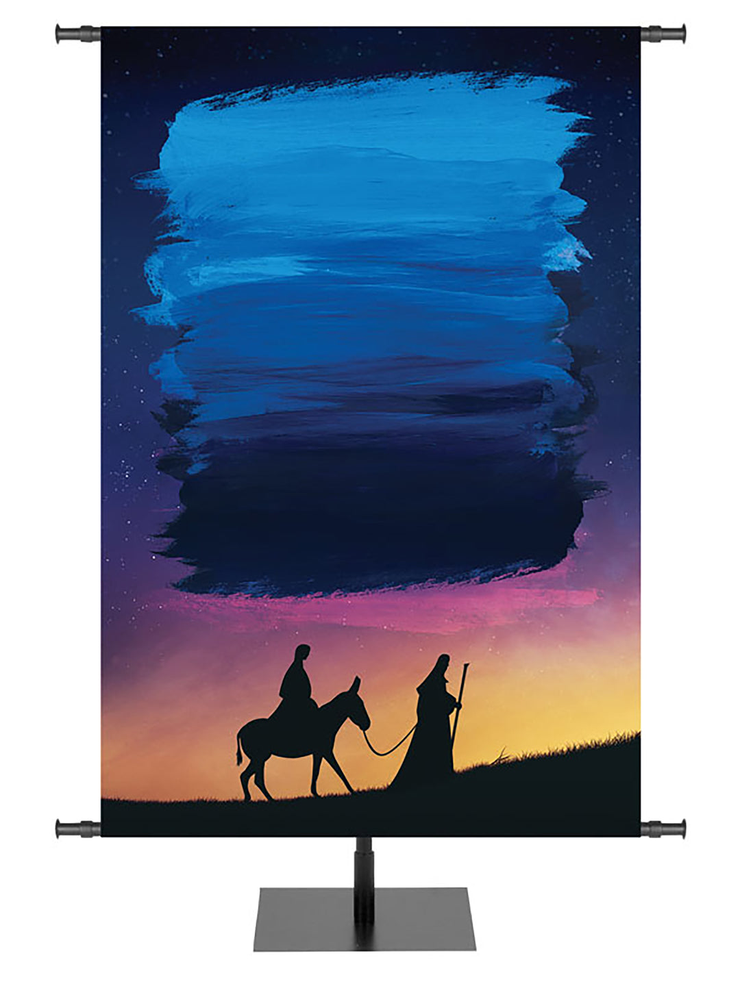 The Songs of Christmas Custom Banner Mary and Joseph Left - Custom Christmas Banners - PraiseBanners
