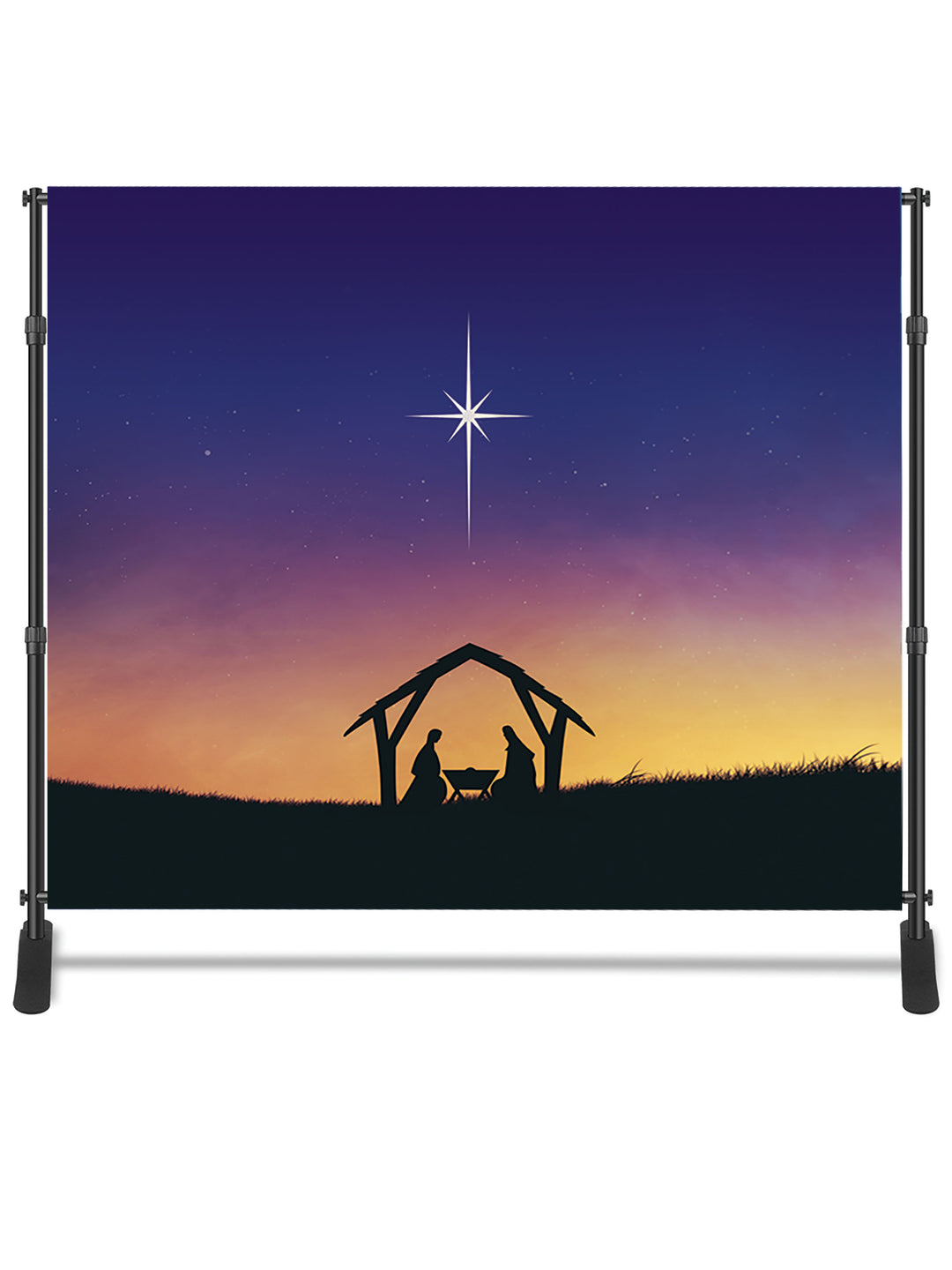 Custom Backdrop Nativity Scene1 - Custom Christmas Banners - PraiseBanners