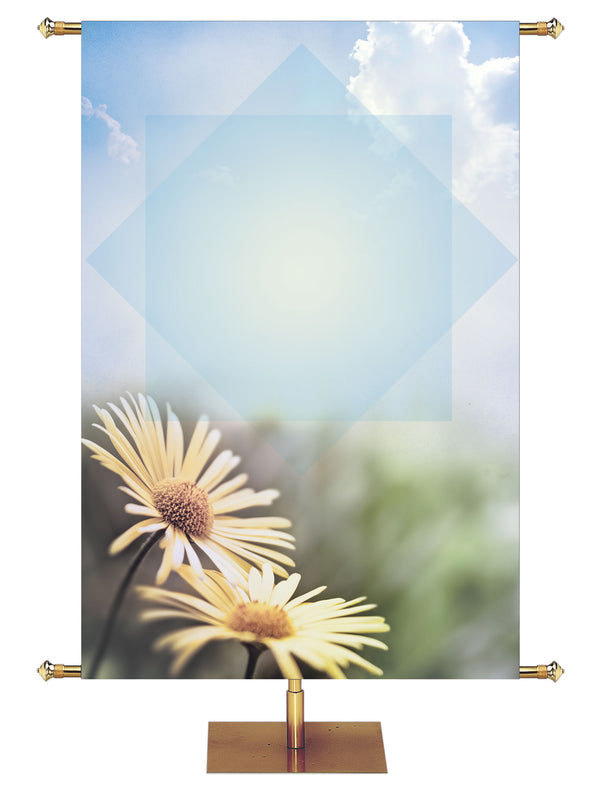 Custom Banner Contemporary Spring Daisies Be Made New