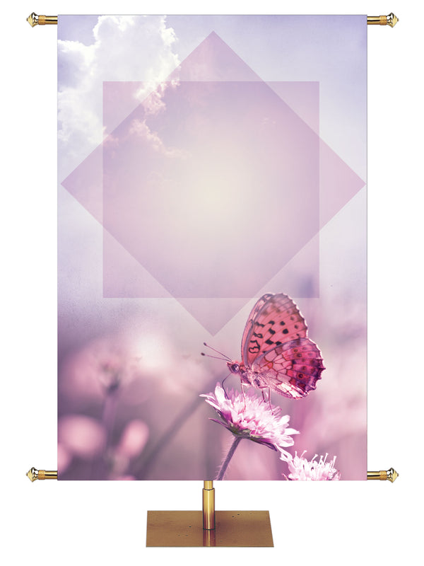 Custom Banner Contemporary Spring Butterfly All Things New