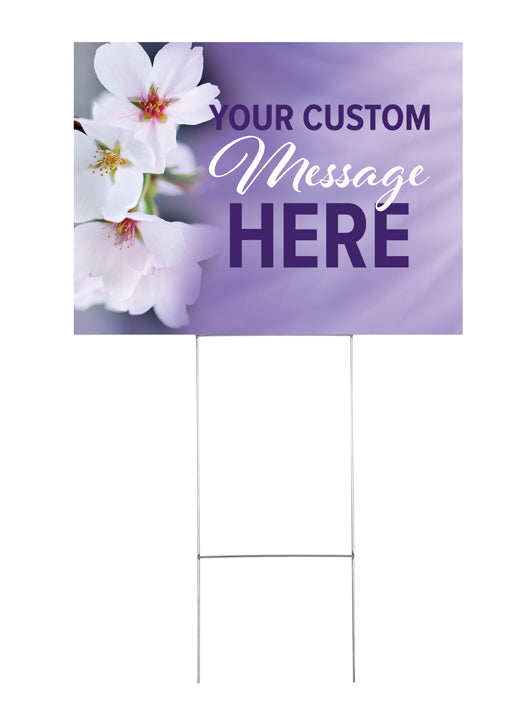 Custom Yard Signs - SSP Dogwood Design - Set of 10