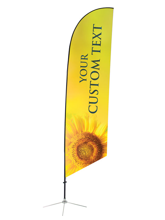 Custom Angled Feather Flag - SSP Sunflower Design