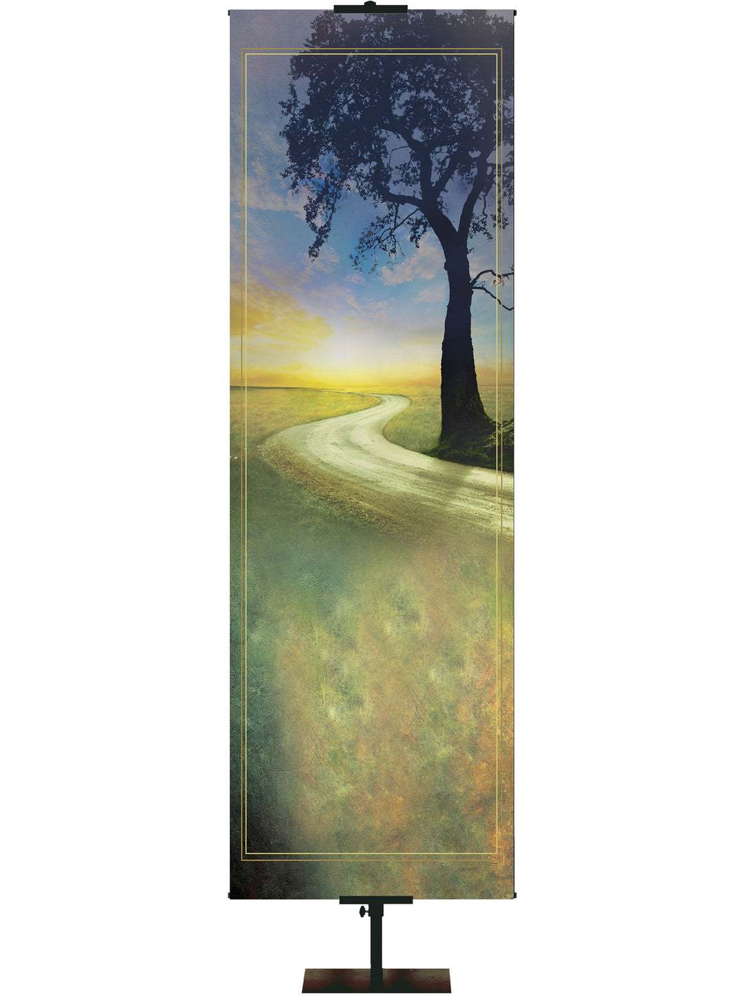 Custom Banner Scripture Scroll He Will Make Your Paths Straight - Custom Year Round Banners - PraiseBanners