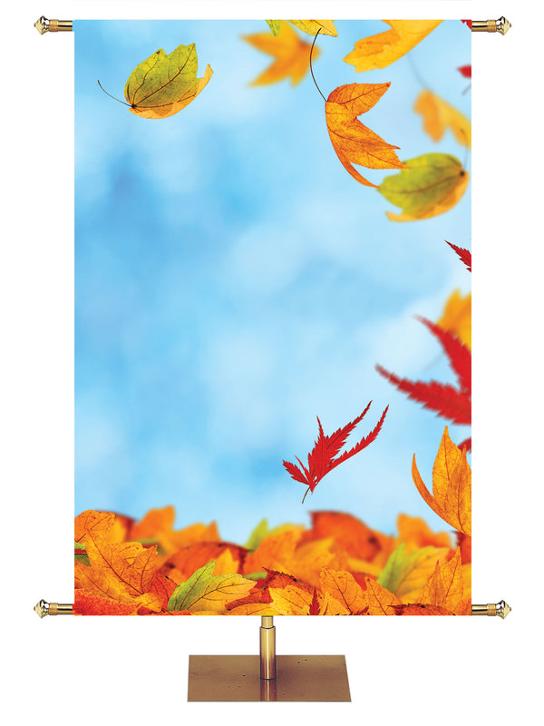 Custom Banner Contemporary Thanksgiving His Courts with Praise Design 1
