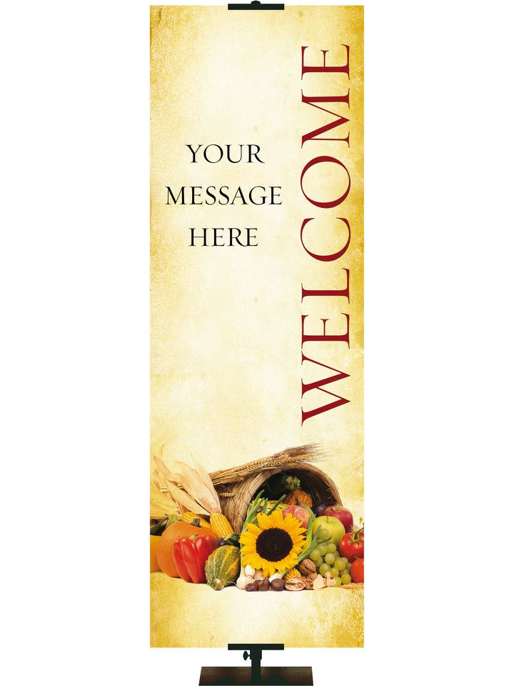 Custom Welcome Banner Cornucopia - Custom Welcome Banners - PraiseBanners