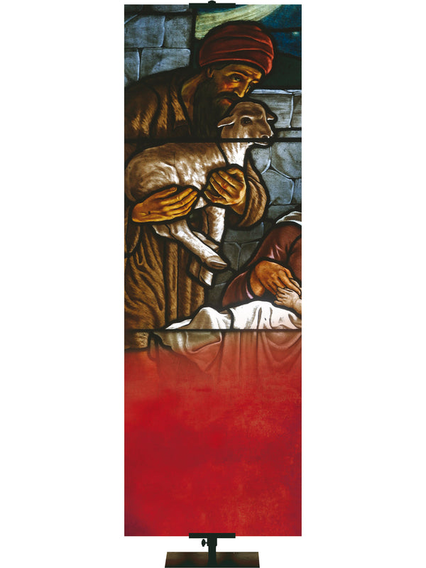 Banner personalizado de vidrieras navideñas Immanuel