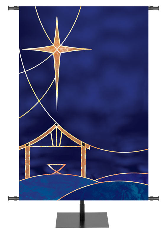 Banner personalizado Lejos en un pesebre Dios Poderoso