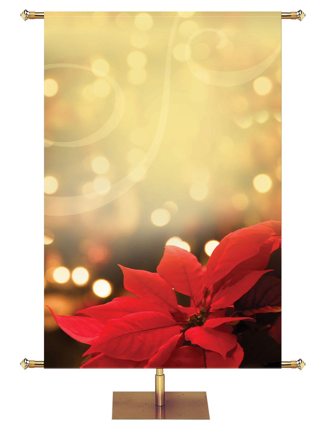 Custom Light of Christmas Poinsettia - Custom Christmas Banners - PraiseBanners
