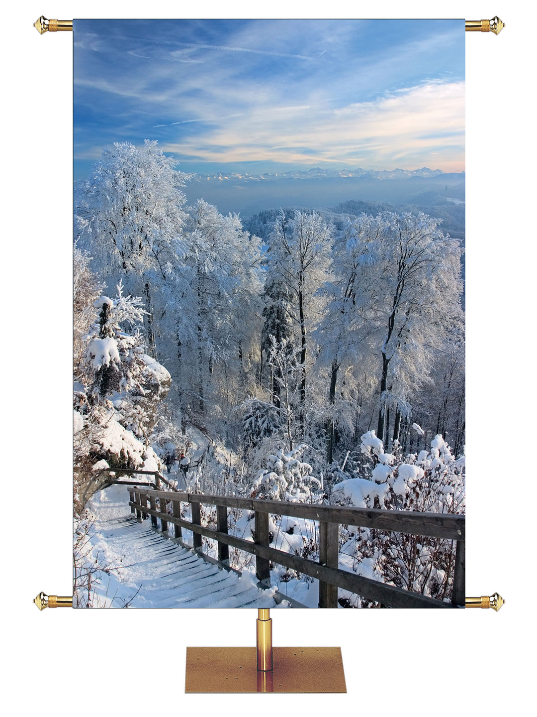 Custom Winterscape I - Custom Christmas Banners - PraiseBanners