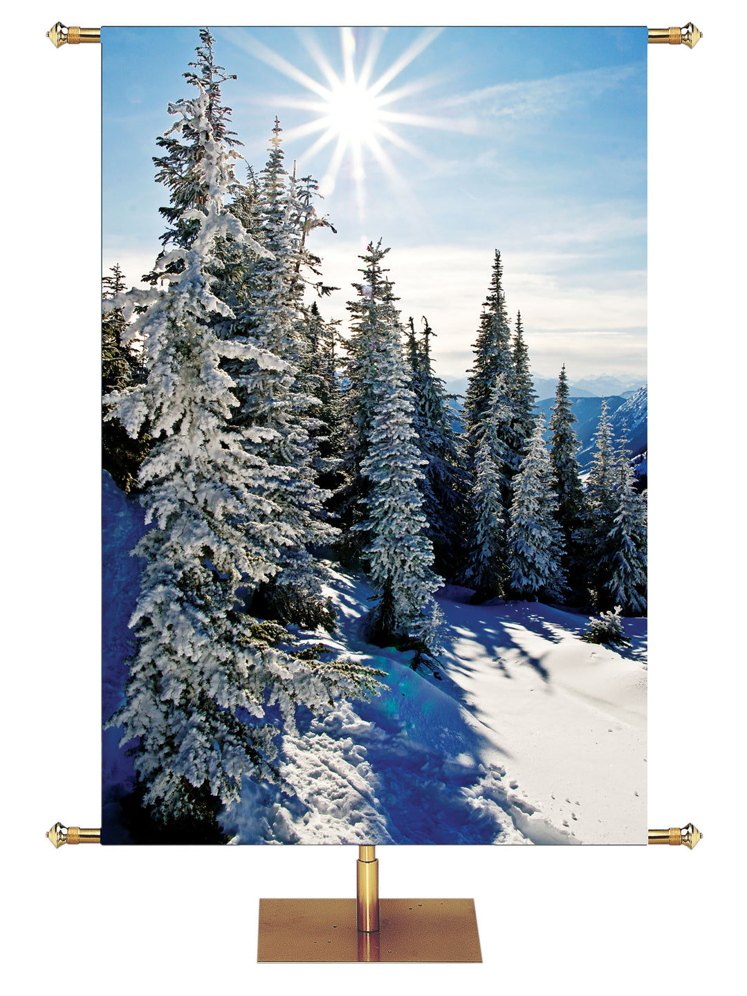 Winterscape Custom Banner - Custom Year Round Banners - PraiseBanners