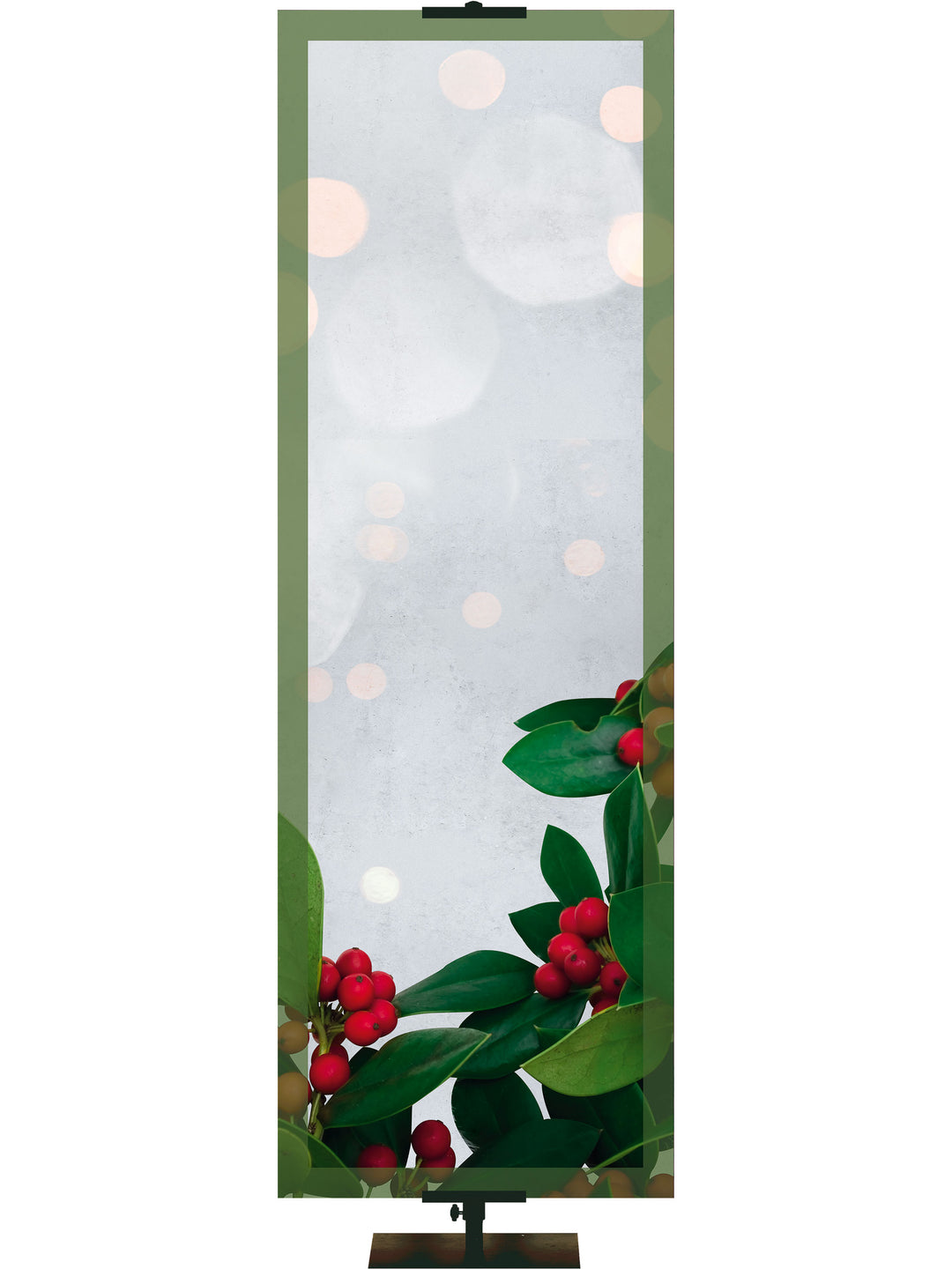 O Tannenbaum Custom Christmas Holly Border Right