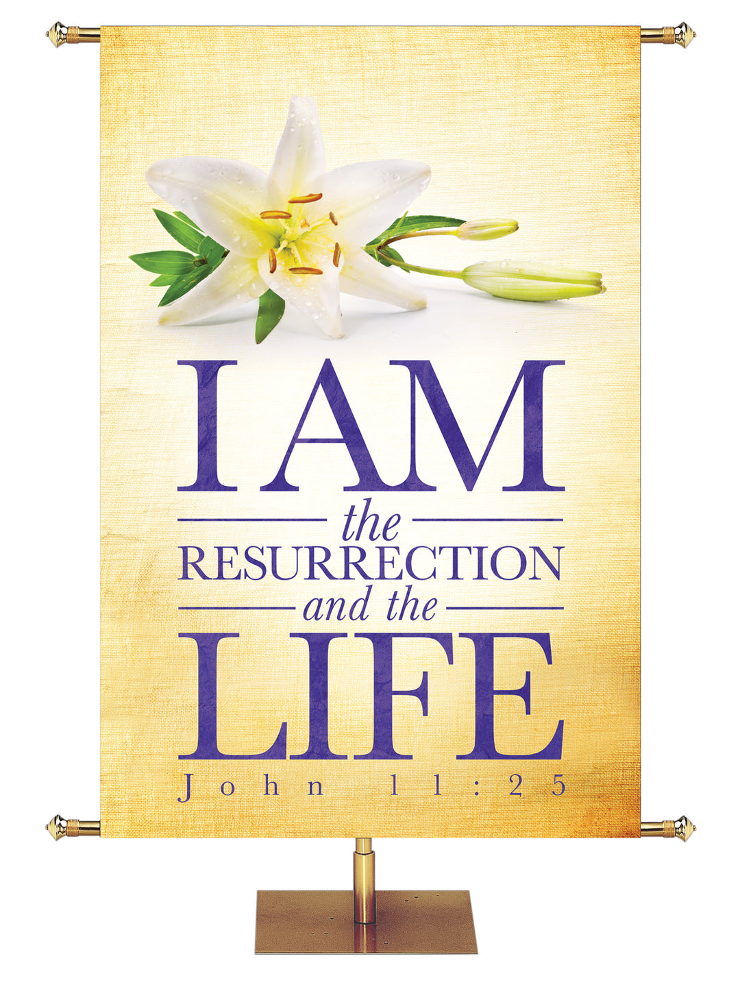 Easter Elegance I Am the Resurrection - Easter Banners - PraiseBanners