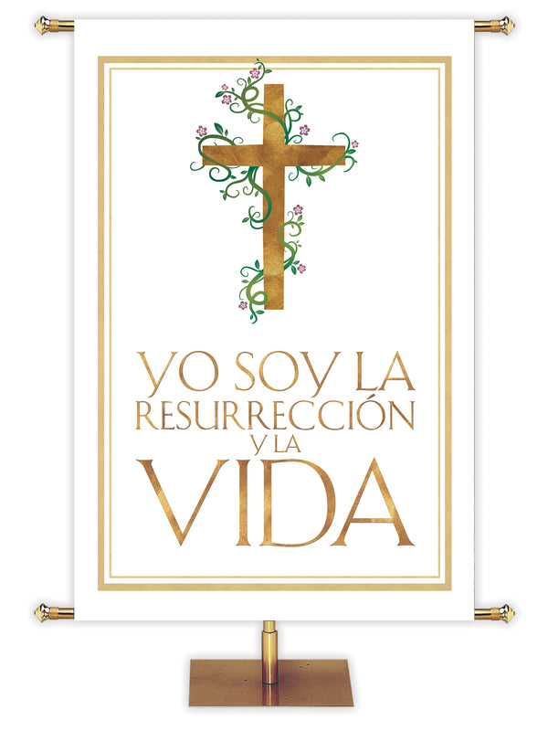 Papel de aluminio de Pascua español Resurrección y la vida