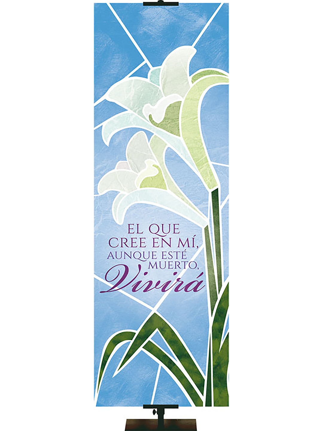 Spanish Eternal Emblems of Easter He Who Believes - Easter Banners - PraiseBanners