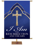 Eternal Emblems of Faith Resurrection And The Life - Liturgical Banners - PraiseBanners