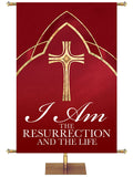 Eternal Emblems of Faith Resurrection And The Life - Liturgical Banners - PraiseBanners