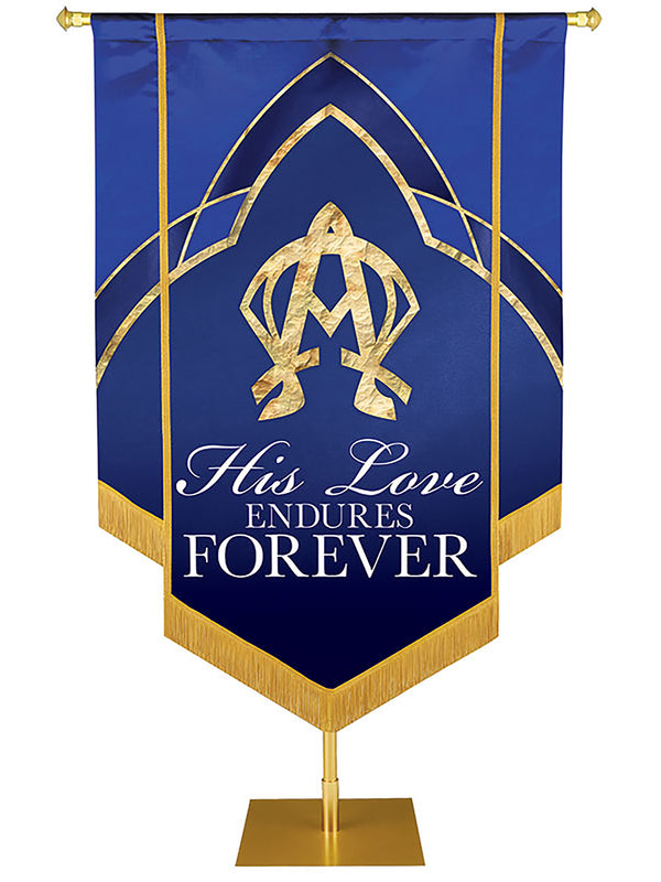 Eternal Emblems of Faith His Love Endures Forever Embellished Banner