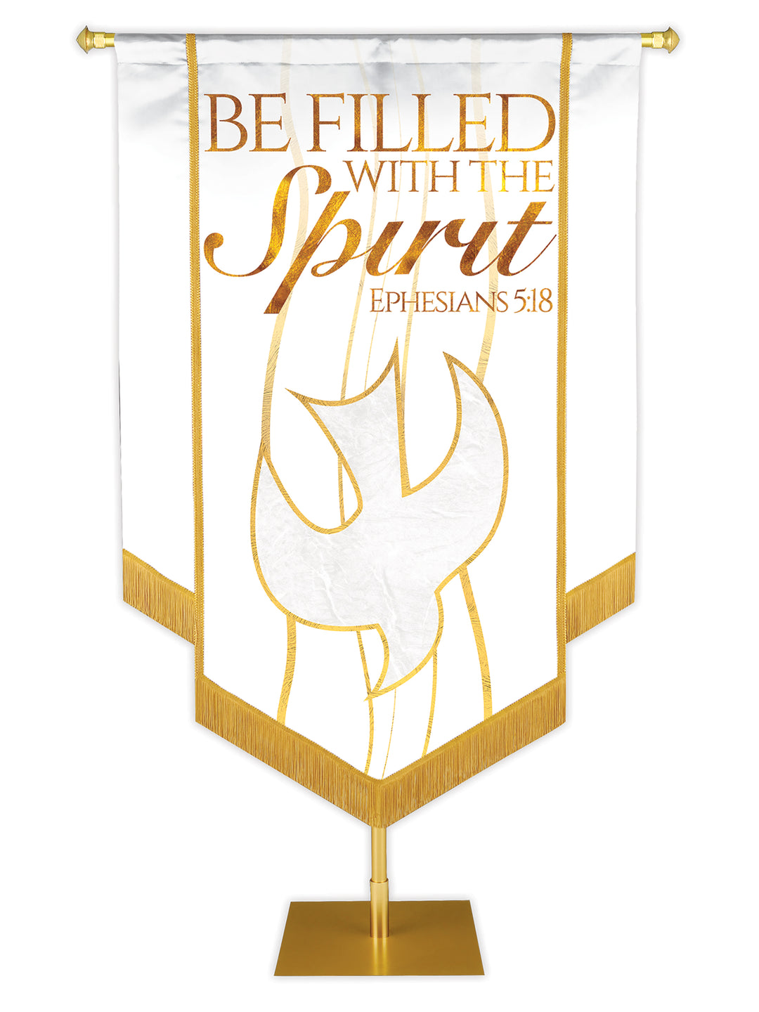 Experiencing God Dove, Filled With The Spirit Embellished Banner - Handcrafted Banners - PraiseBanners