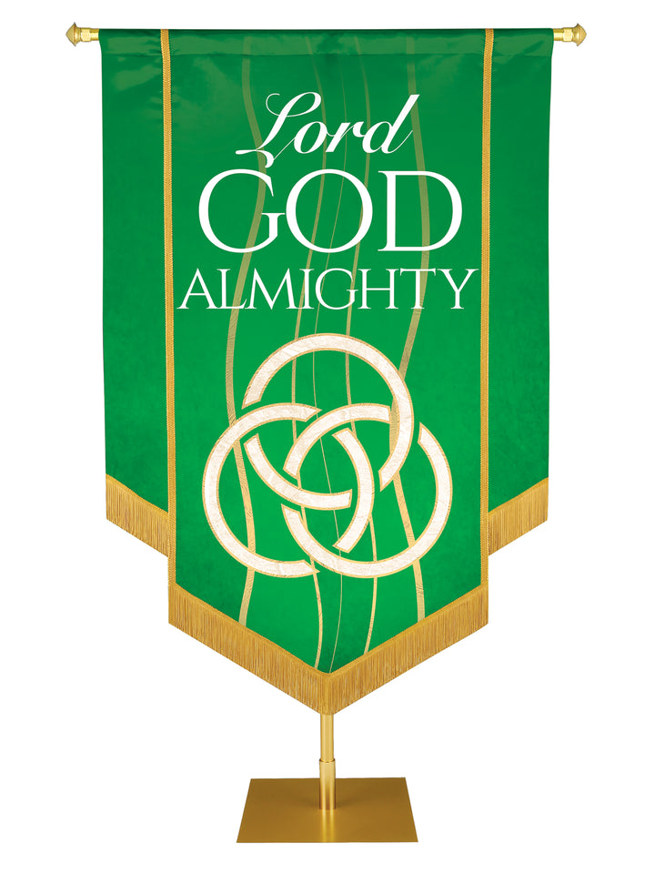 Experiencing God Trinity, Lord God Almighty Embellished Banner - Handcrafted Banners - PraiseBanners