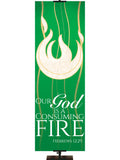 Experiencing God Symbols and Phrases Flame, Our God Is A Consuming Fire - Liturgical Banners - PraiseBanners