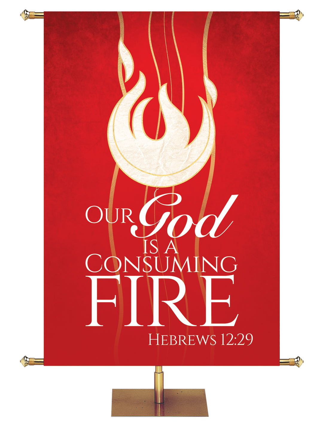 Experiencing God Symbols and Phrases Flame, Our God Is A Consuming Fire - Liturgical Banners - PraiseBanners