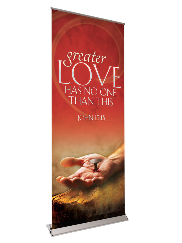 Retractable Banner with Stand Expressions of Love No Greater Love