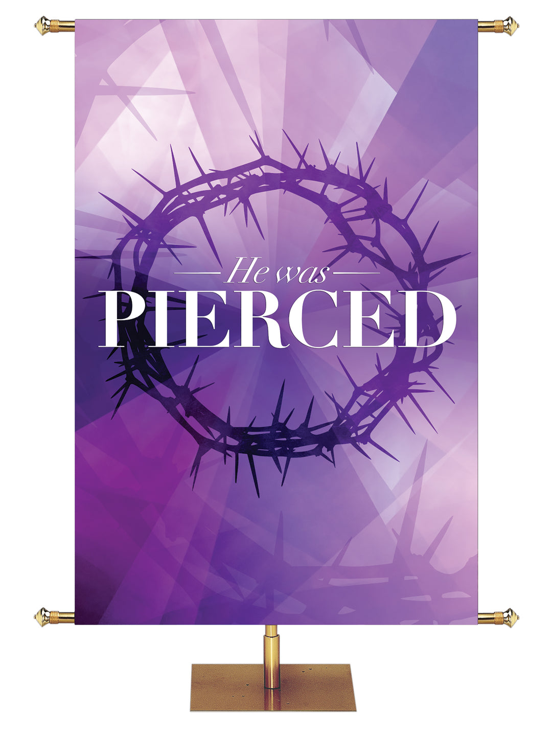 Symbols of Easter He was Pierced - Easter Banners - PraiseBanners