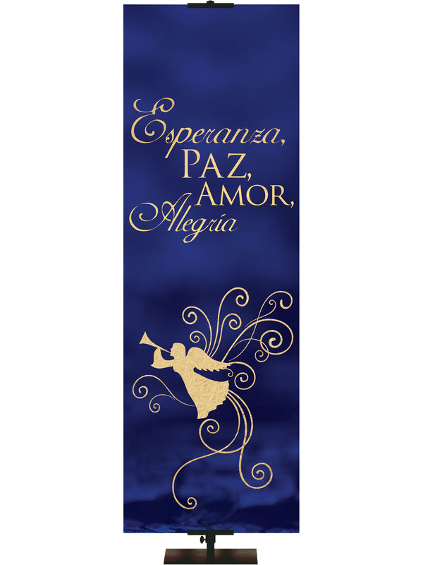Spanish Advent Foil Hope, Peace, Love, Joy