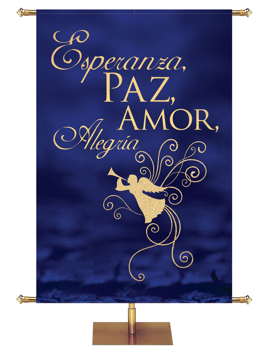 Hope, Peace, Love, Joy Spanish Advent Foil Banner