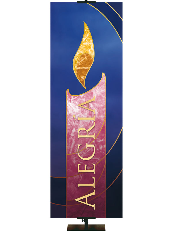 Spanish Liturgical Advent Candle Joy