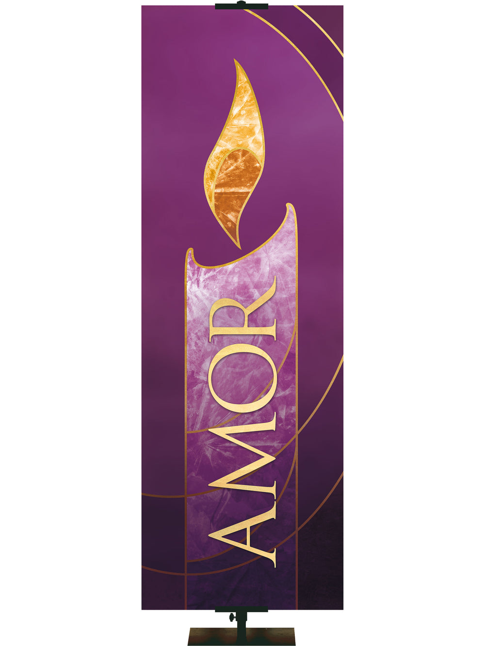 Spanish Liturgical Advent Candle Love - Advent Banners - PraiseBanners