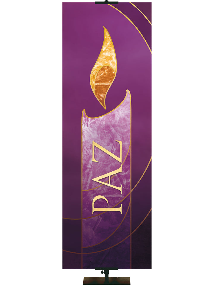 Spanish Liturgical Advent Candle Peace - Advent Banners - PraiseBanners