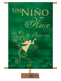 Spanish Christmas Foil A Child is Born - Christmas Banners - PraiseBanners