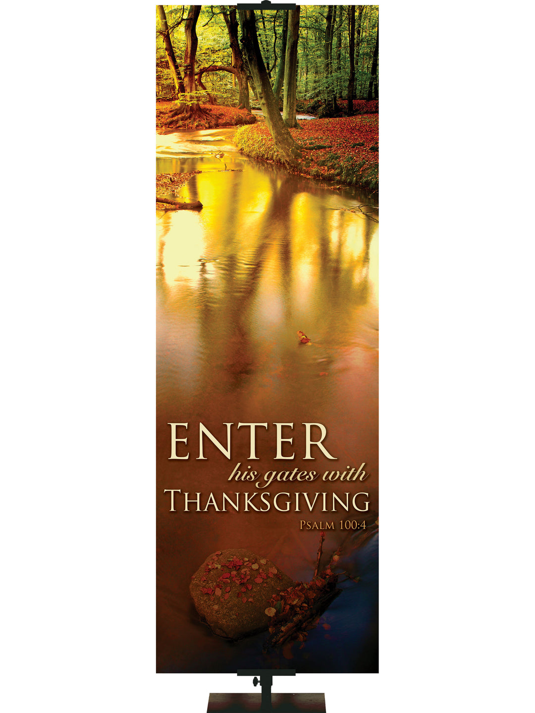 Expressions of Gratitude Background Style D Enter His Gates - Fall Banners - PraiseBanners